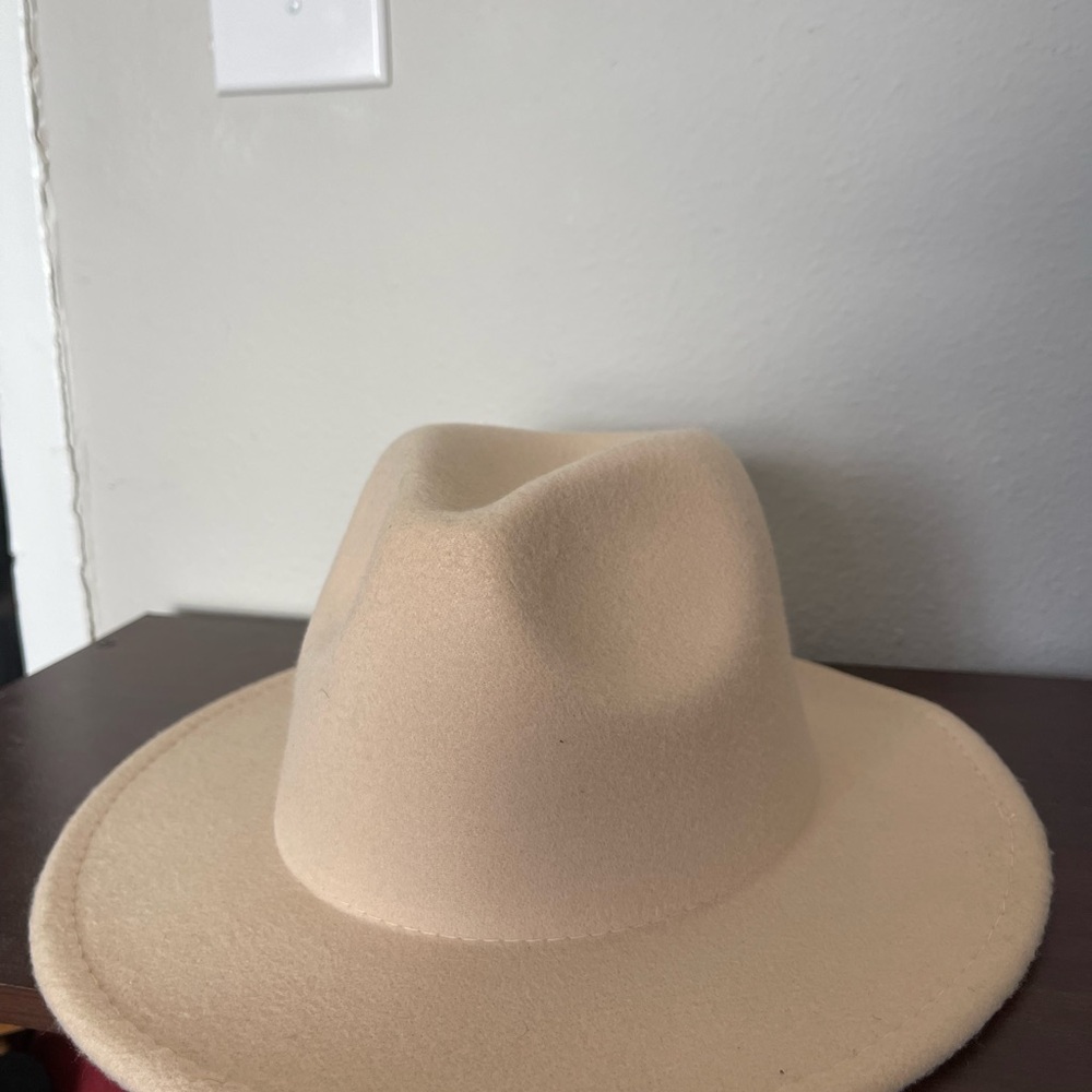 Stylish Cream Fedora Hat